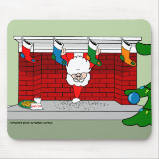 Santa Down the Chimney Mouse Pad
