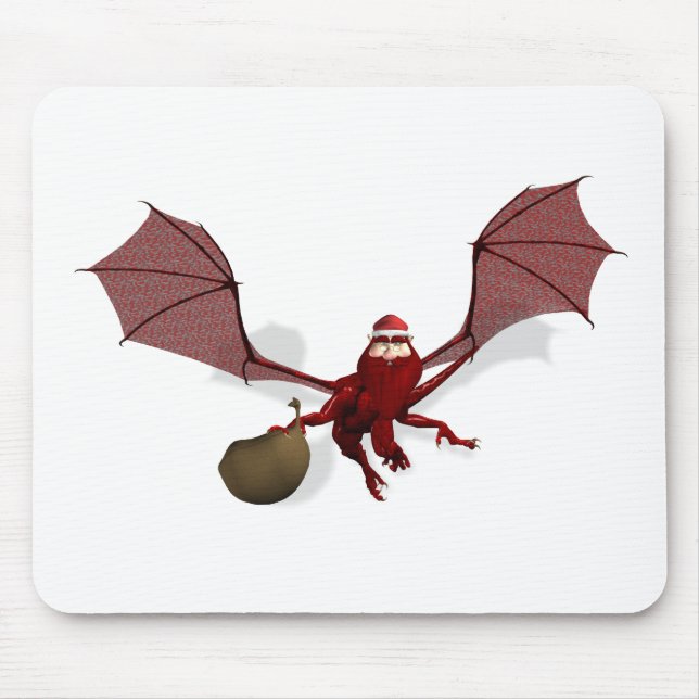 Santa Dragon Mouse Pad (Front)