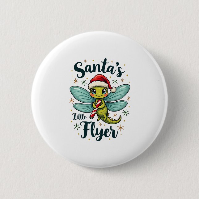 Santa Dragonfly Button (Front)