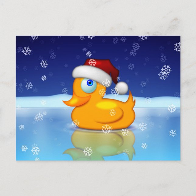 Santa Duck Holiday Postcard (Front)