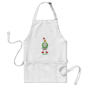 Santa Duck Personalized Adult Apron