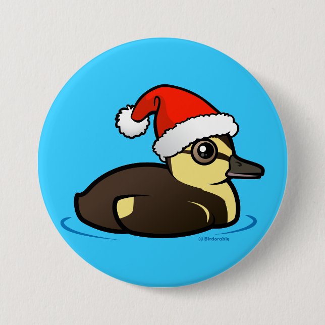 Santa Duckling Button (Front)