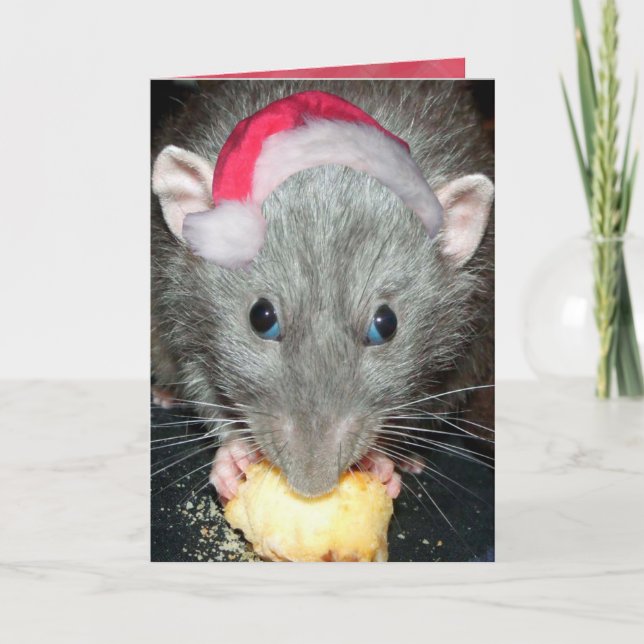Santa Dumbo rat card (Front)