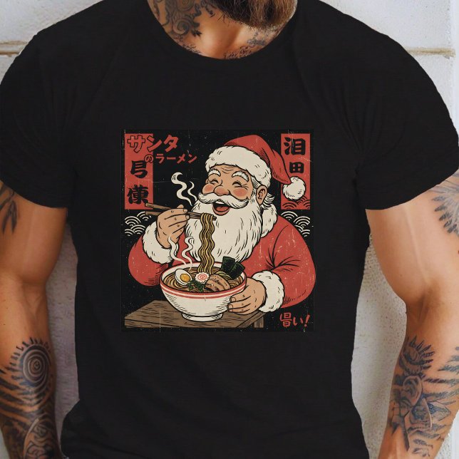 Santa Eating Ramen Noodles T-Shirt (Creator Uploaded)