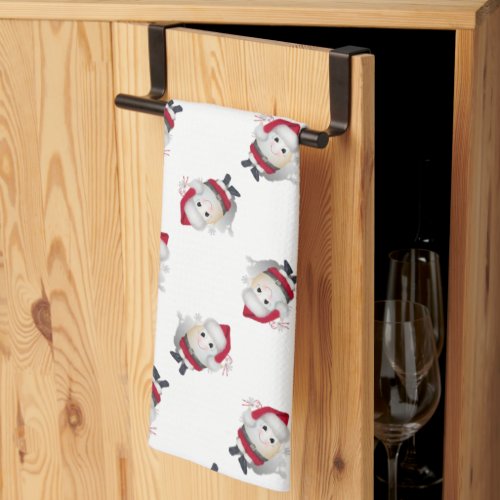 Santa Egg Christmas Kitchen Towel