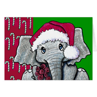 Christmas Elephants Cards | Zazzle