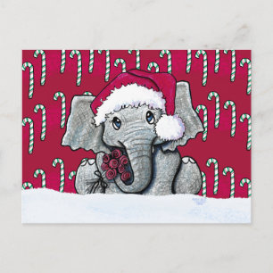 Santa Elephant Christmas Postcards