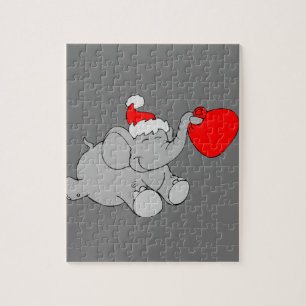 Santa Elephant Jigsaw Puzzle