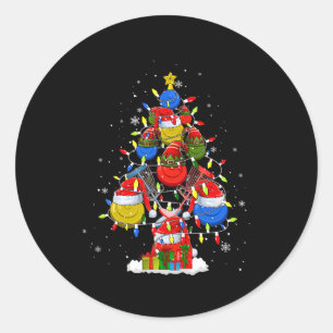 Santa Elf Disc Golf Ball Tools Xmas Tree Men Playe Classic Round Sticker