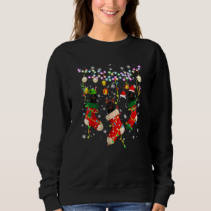 Santa Elf Reindeer Dachshund In Christmas Socks Li Sweatshirt