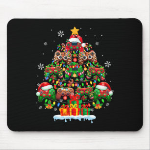 Santa Elf Reindeer Game Controllers Colorful Xmas Mouse Pad