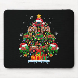 Santa Elf Reindeer Game Controllers Colorful Xmas Mouse Pad
