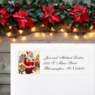 Santa & Elves Personalize Return Address Label