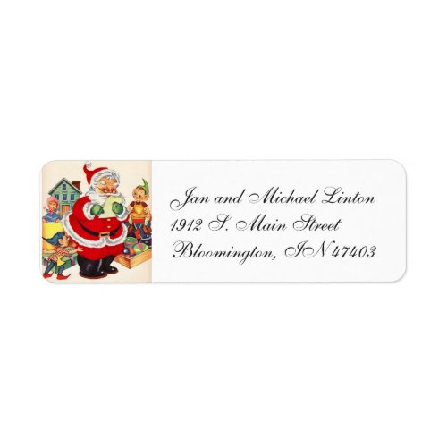 Santa  Elves Personalize Return Address Label