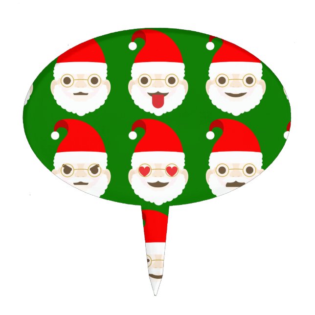 santa emoji emoticons cake topper (Front)
