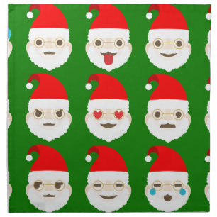 santa emoji emoticons cloth napkin