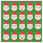 santa emoji emoticons fabric