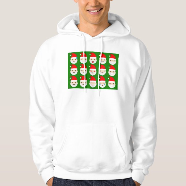 santa emoji emoticons hoodie (Front)