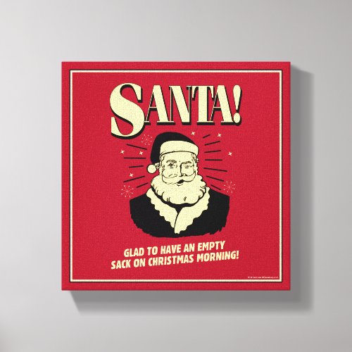 Santa Empty Sack On Christmas Morning Canvas Print