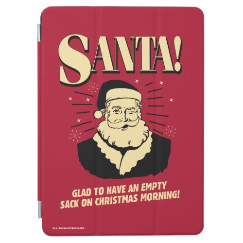 Santa Empty Sack On Christmas Morning iPad Air Cover