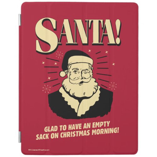 Santa Empty Sack On Christmas Morning iPad Smart Cover