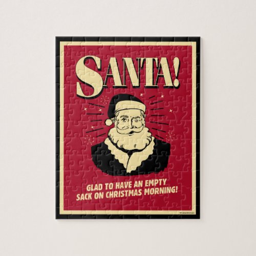 Santa Empty Sack On Christmas Morning Jigsaw Puzzle