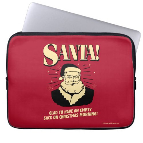 Santa Empty Sack On Christmas Morning Laptop Sleeve