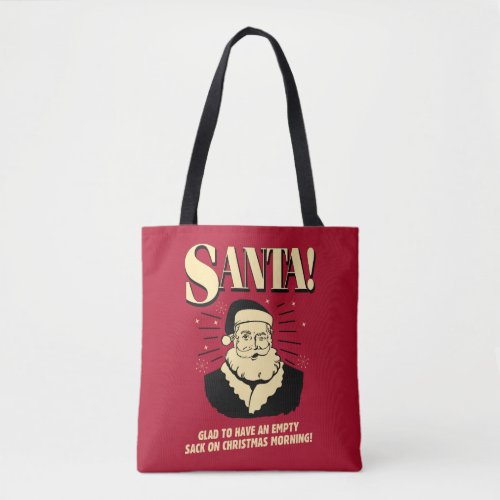 Santa Empty Sack On Christmas Morning Tote Bag