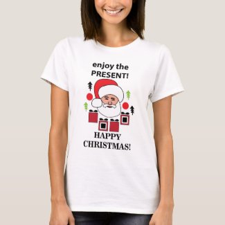 Santa Enjoy The Present Happy Christmas Santa