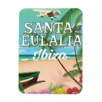 Santa Eulalia Ibiza vintage travel poster