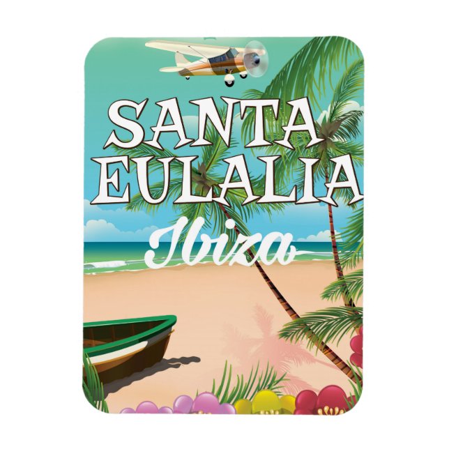 Santa Eulalia Ibiza vintage travel poster Magnet (Vertical)