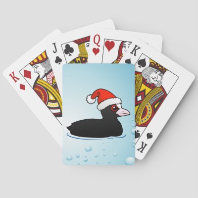 Santa Eurasian Coot Poker Cards