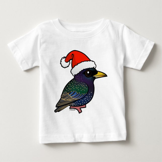Santa European Starling Baby T-Shirt (Front)