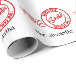 Santa express mail North Pole delivery Wrapping Paper<br><div class="desc">For more advanced customization of this design,  simply select the "Customize It" button above!</div>