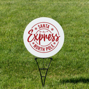 Santa Express North Pole Christmas Sign