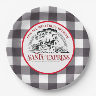 Santa Express Train Paper Plates