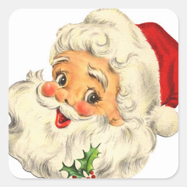 Santa Face: Cute & Beautiful Santa Claus Stickers (Front)