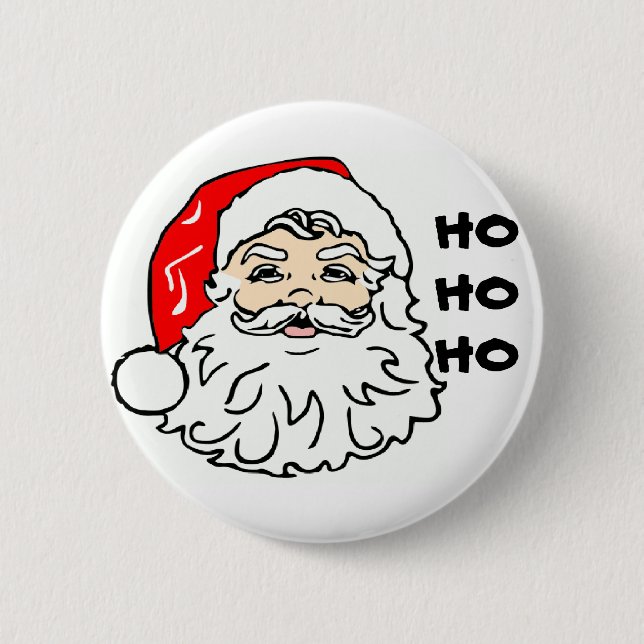 Santa face, HOHOHO Button (Front)