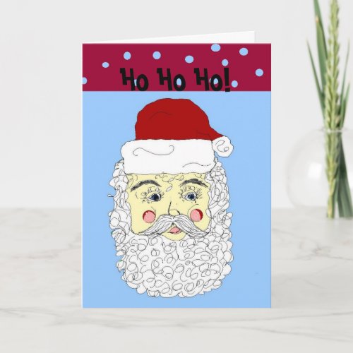 Santa Face Holiday Card