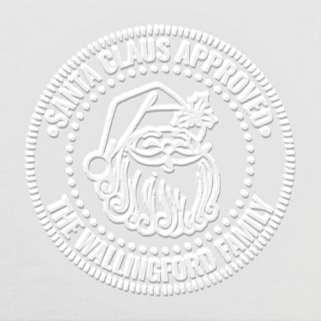 Santa Face Logo, Santa Claus Approved Family Name  Embosser (Design)
