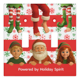 Santa Face North Pole Spirits Christmas Light Sw Switch Cover