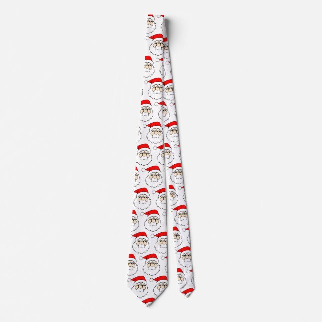 Santa face pattern  neck tie (Front)