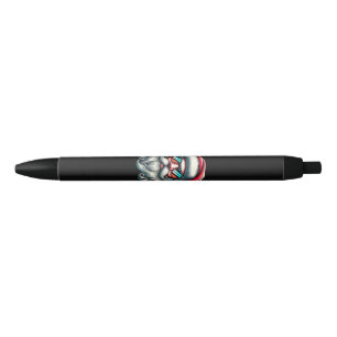 Santa Face Retro Sunglasses Christmas Pen