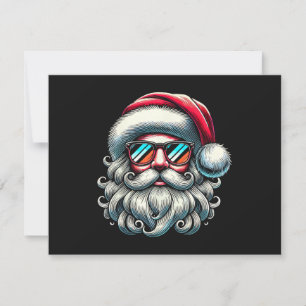 Santa Face Retro Sunglasses Christmas Save The Date
