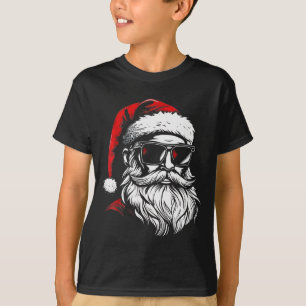 Santa Face Retro Sungles Christmas Xmas Men T-Shirt