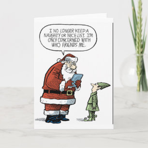 Santa Facebook Holiday Card