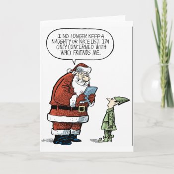 Santa Facebook Holiday Card by Unique_Christmas at Zazzle