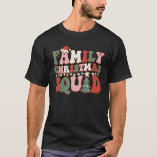 Santa Family Christmas Squad Matching Pajamas Retr T-Shirt