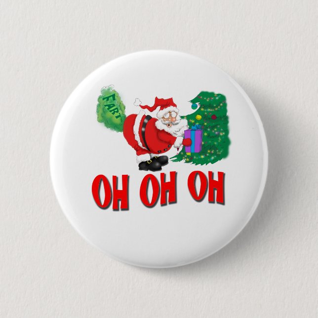 santa farted button (Front)