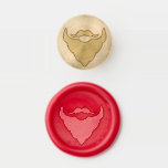 Santa father christmas graphic beard wax seal stamp<br><div class="desc">Add that little extra Christmas magic to your cards or gifts with a seal from Santa! Simple graphic Father Christmas beard and moustache wax seal. Original graphic by www.mylittleeden.com</div>